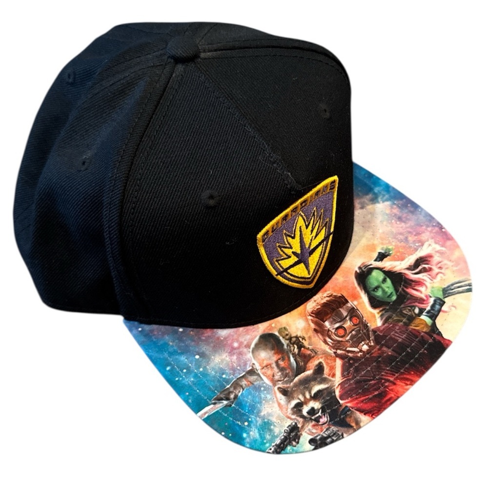 Marvel Guardians of the Galaxy Vol 2 Sublimated Bill Black Snapback Hat Size OS